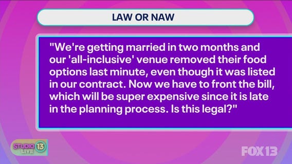 Law or Naw: Can our wedding venue do this?