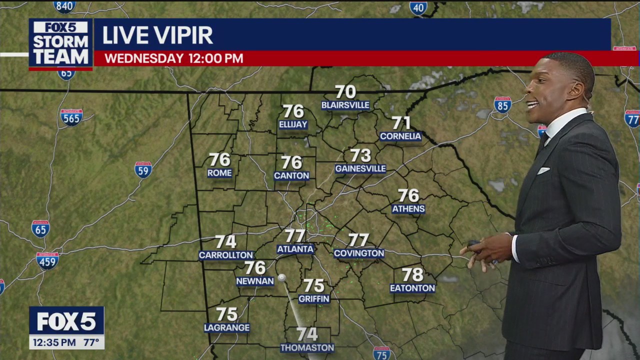Thursday noon weather forecast