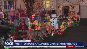 Spectacular light displays at Marshall Pond Christmas Village