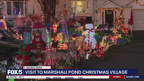 Spectacular light displays at Marshall Pond Christmas Village