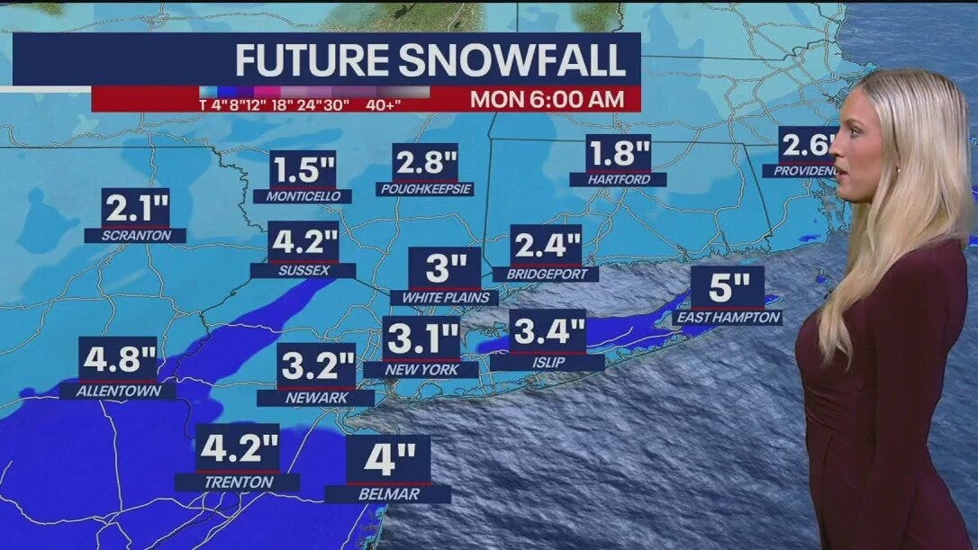 New York New Jersey snow forecast