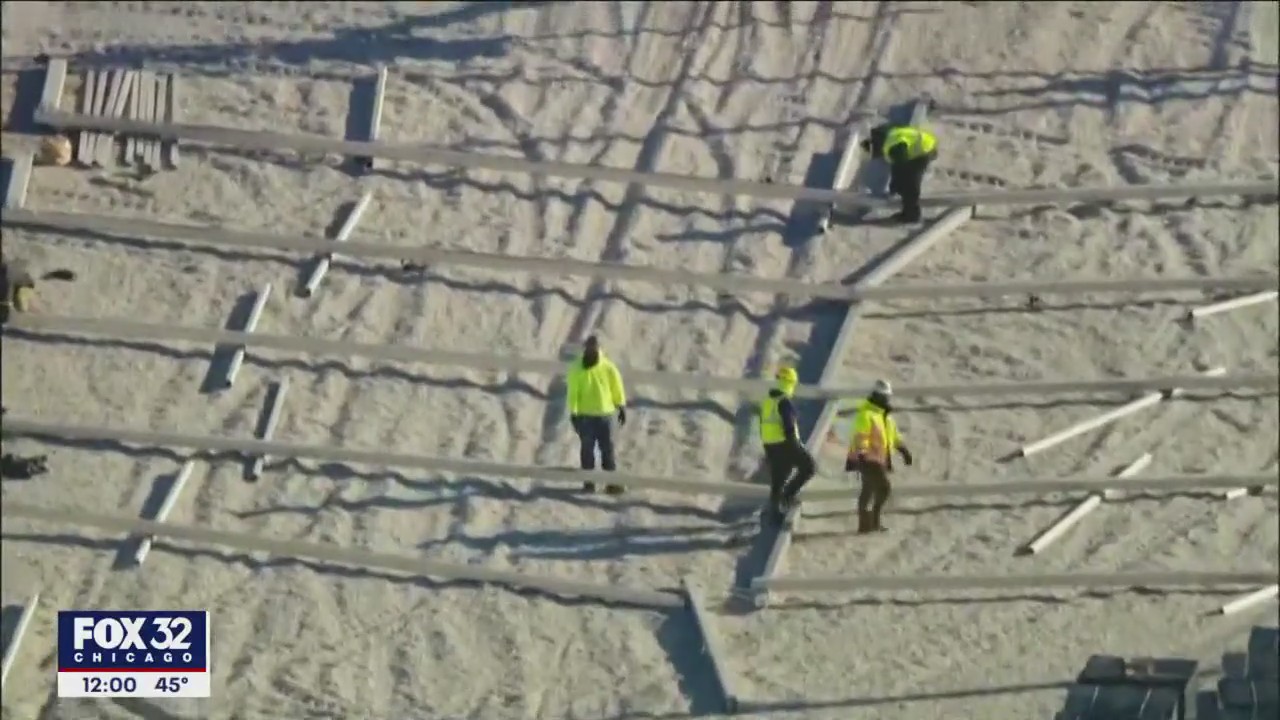 Crews tear down migrant shelter in Brighton Park