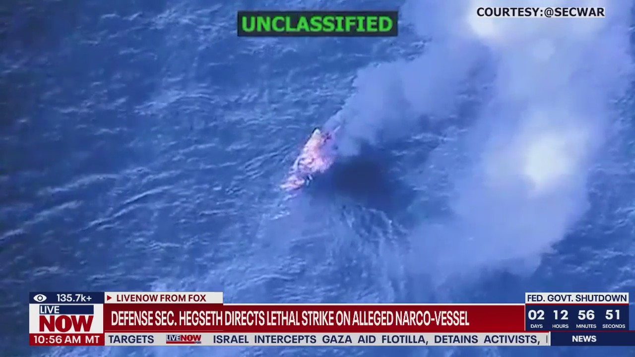 Narco drug boat stuck near the coast of Venezuela