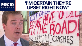 City of Surprise responds to massive sign at infamous crash site