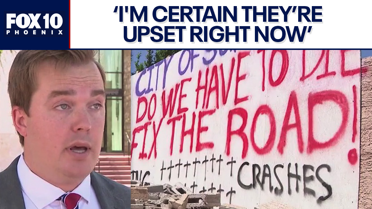 City of Surprise responds to massive sign at infamous crash site