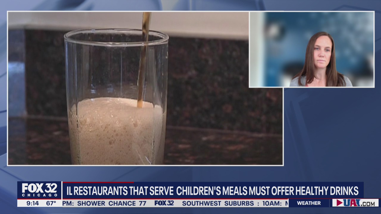 Illinois restaurants that serve children's meals must offer healthy drinks
