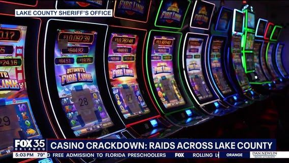 Authorities raid three alleged illegal gambling halls in Lake County