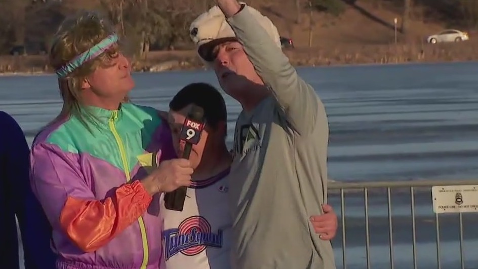 FOX 9's Ian Leonard does the plunge in Minneapolis