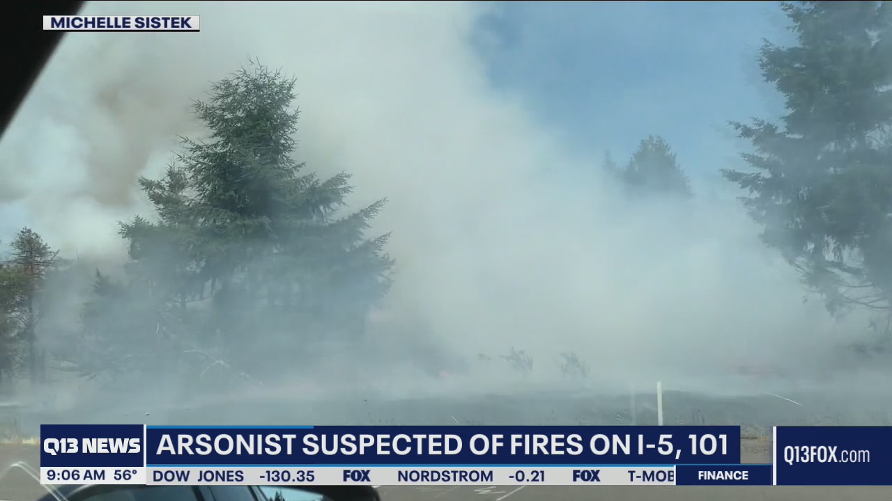 Arson suspected of fires on I-5, 101