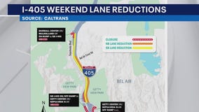 405 Freeway lane closures this weekend