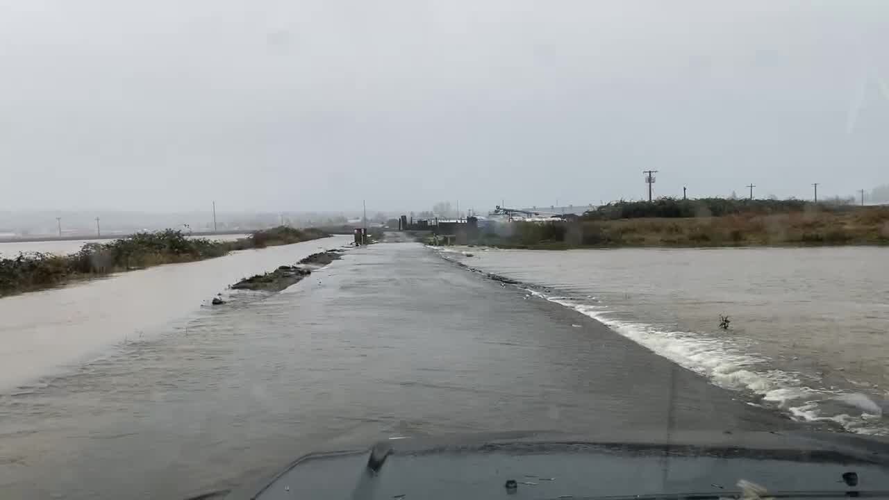 VIDEO: Flooding across the road in Kent