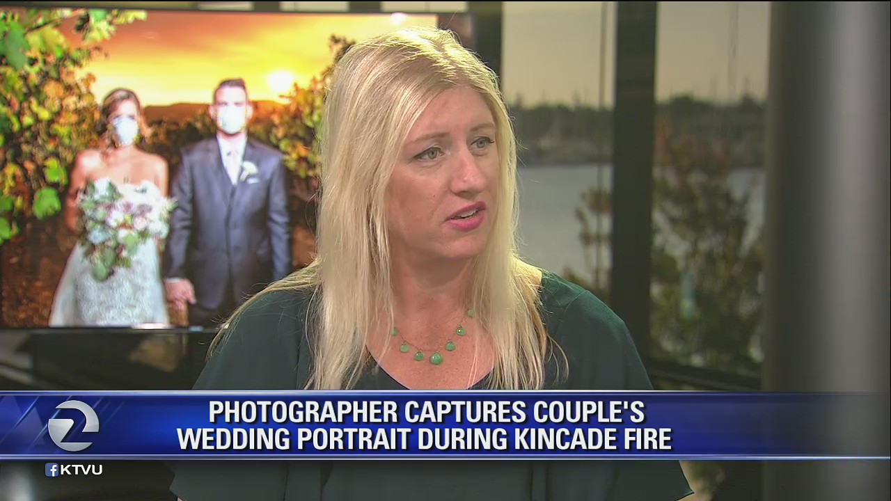 The backstory of the viral California wildfire wedding photo
