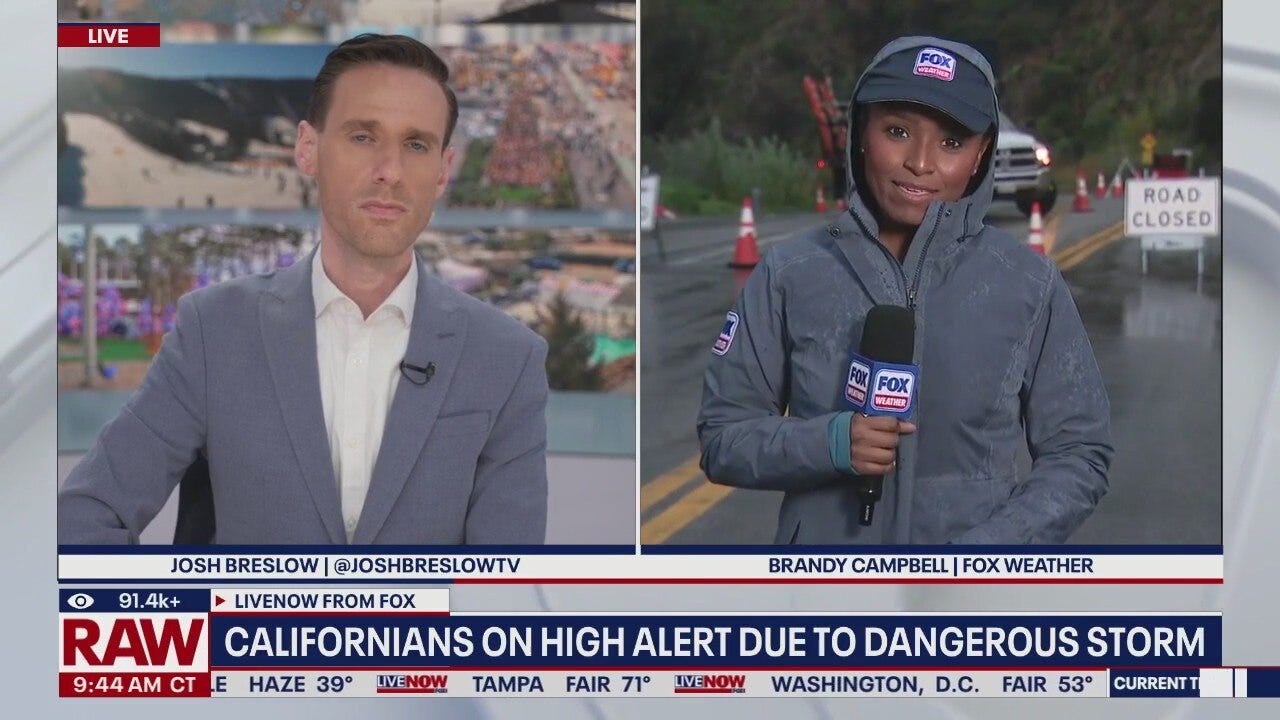 California on high alert due to dangerous storm
