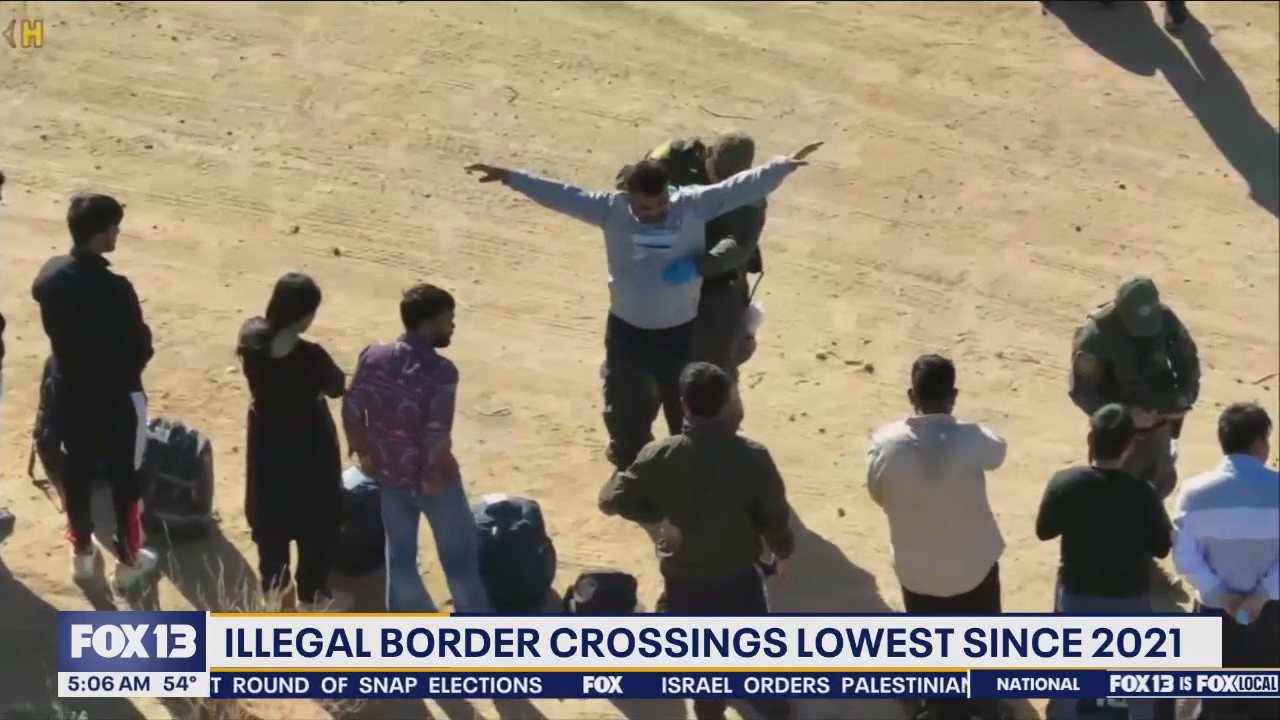 Illegal border crossings lowest since 2021