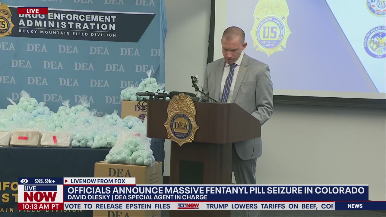 Officials announce massive fentanyl pill seizure in CO
