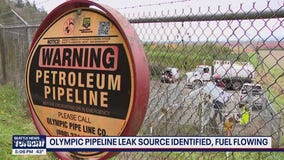 Olympic Pipeline leak source identified in WA, fuel flowing