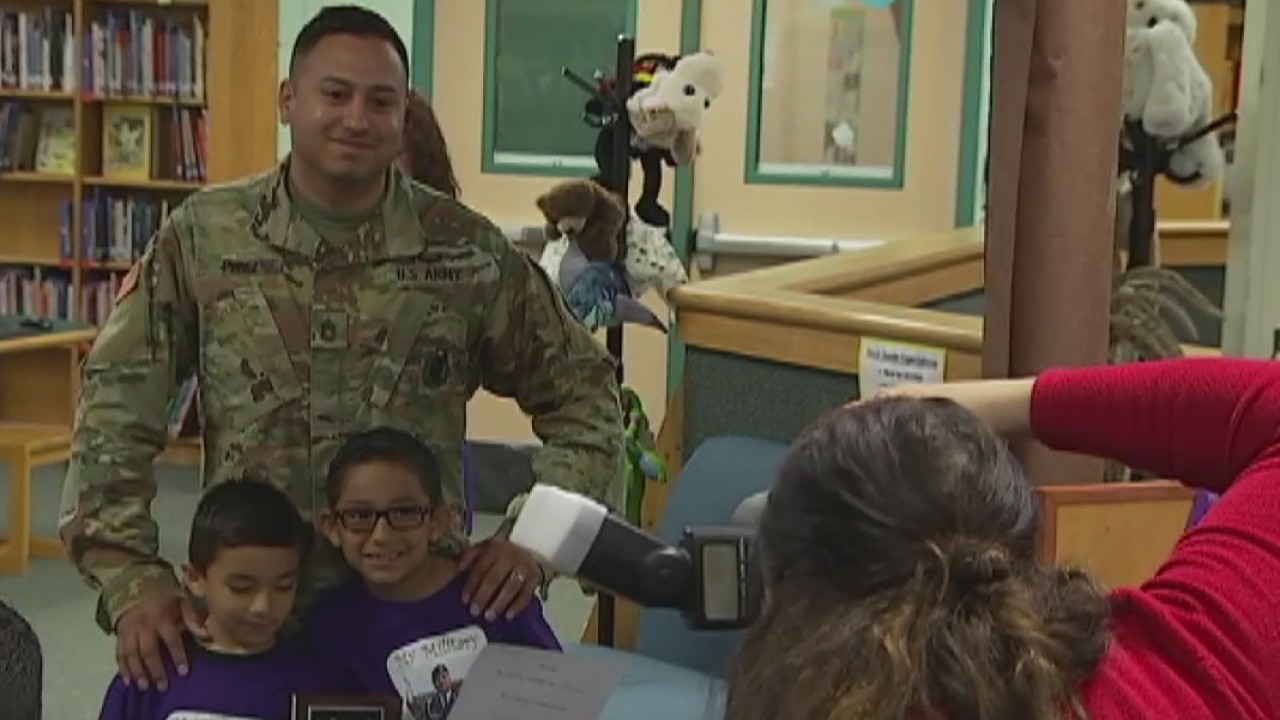 Elementary school honors military kids