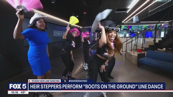 Heir Steppers Perform "Boots on the Ground" Line Dance
