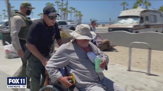 Community, LA County Sheriff clash on Venice boardwalk over housing the homeless