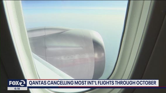 Quantas cancelling most international flights through October