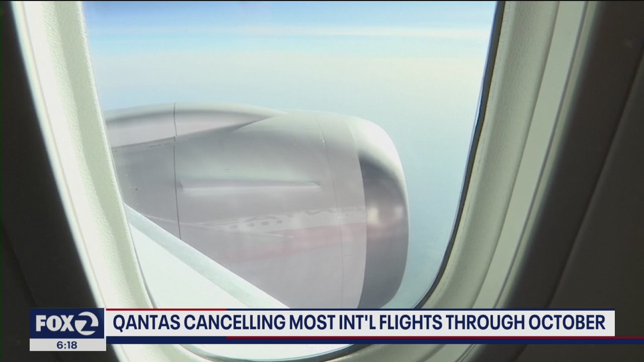 Quantas cancelling most international flights through October
