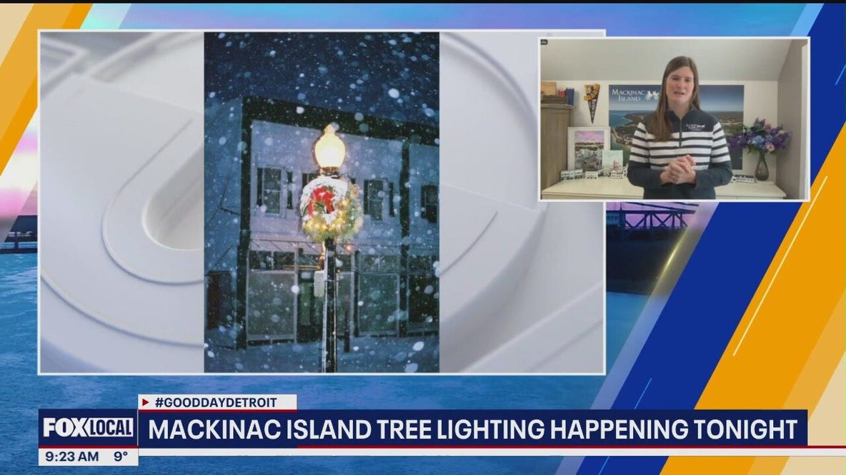 Mackinac Island Tree Lighting Friday evening