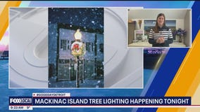 Mackinac Island Tree Lighting Friday evening