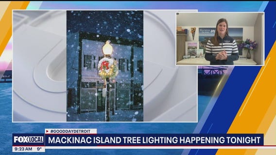 Mackinac Island Tree Lighting Friday evening