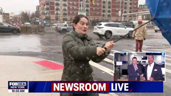 NYC wind and rain today