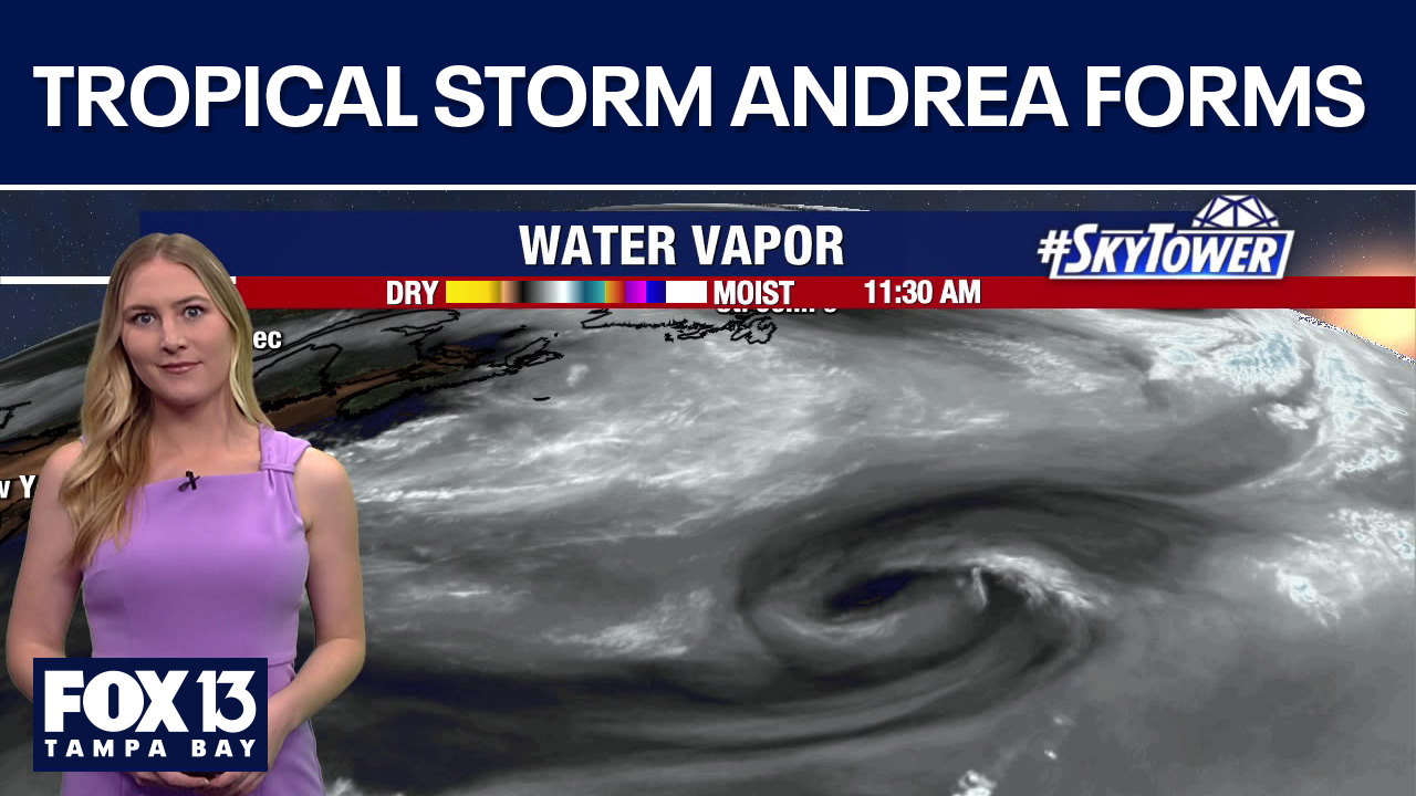 Tropical Storm Andrea forms in Atlantic