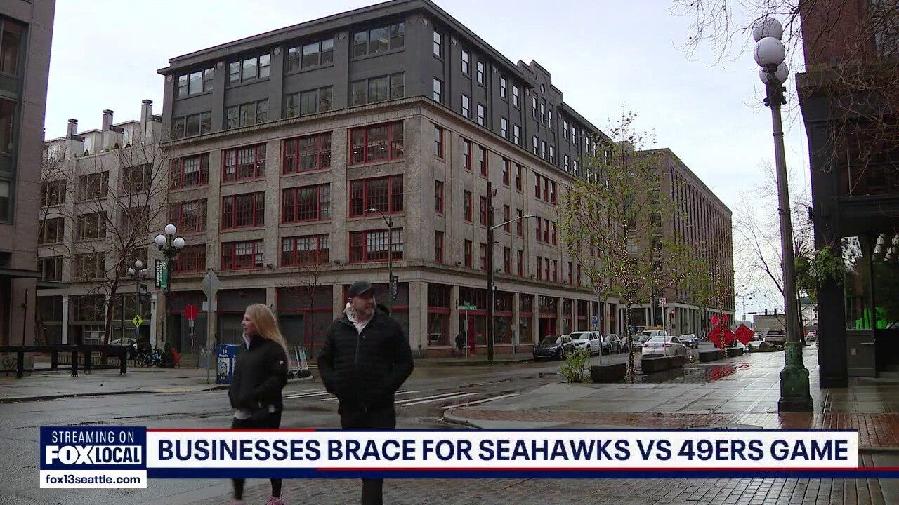 Pioneer Square businesses prepare for Seahawks NFL playoff game vs 49ers