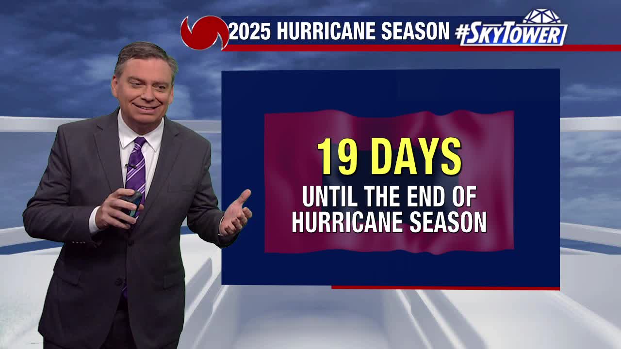 19 days remain in 2025 hurricane season