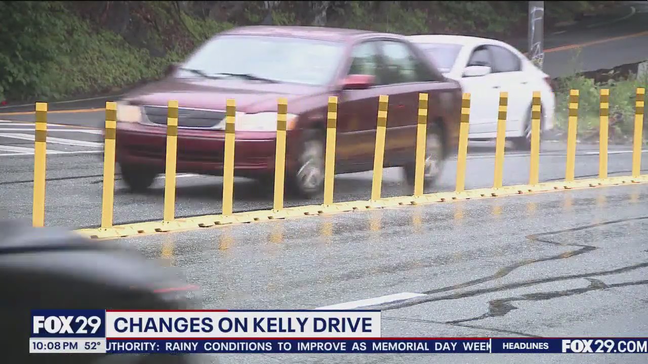 PennDOT installing physical barriers on Kelly Drive in effort to save lives