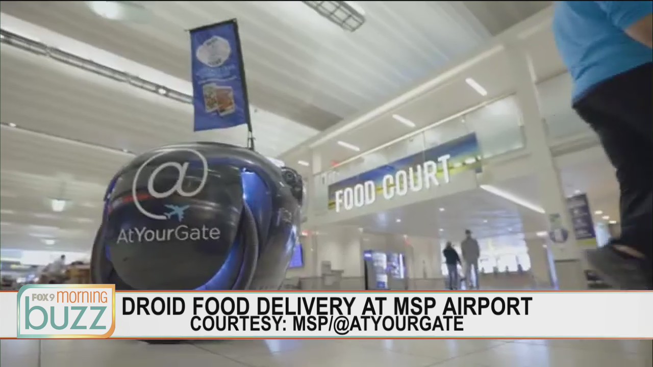 Food delivery droid rolls out at MSP International Airport
