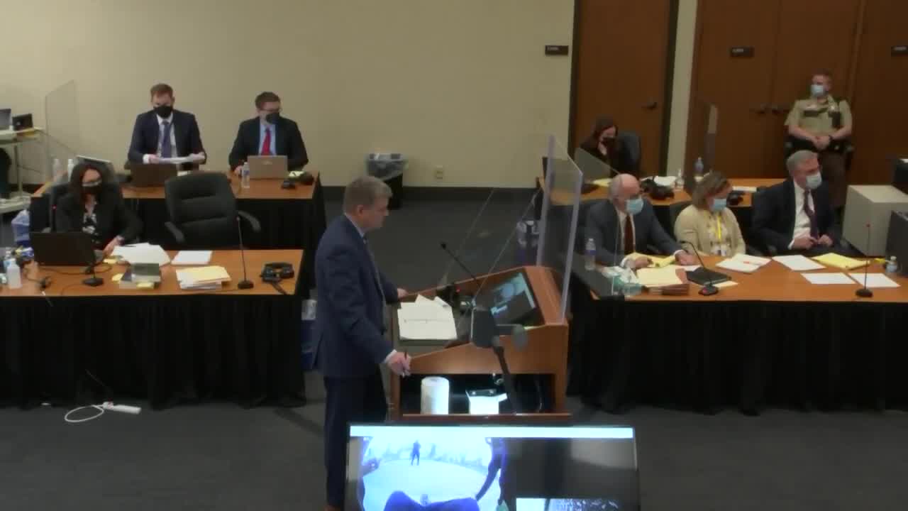 Kim Potter watches video of reaction to Daunte Wright shooting