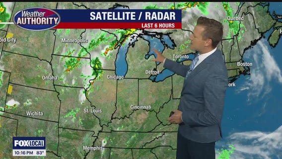 Sunday afternoon showers and storms pop up