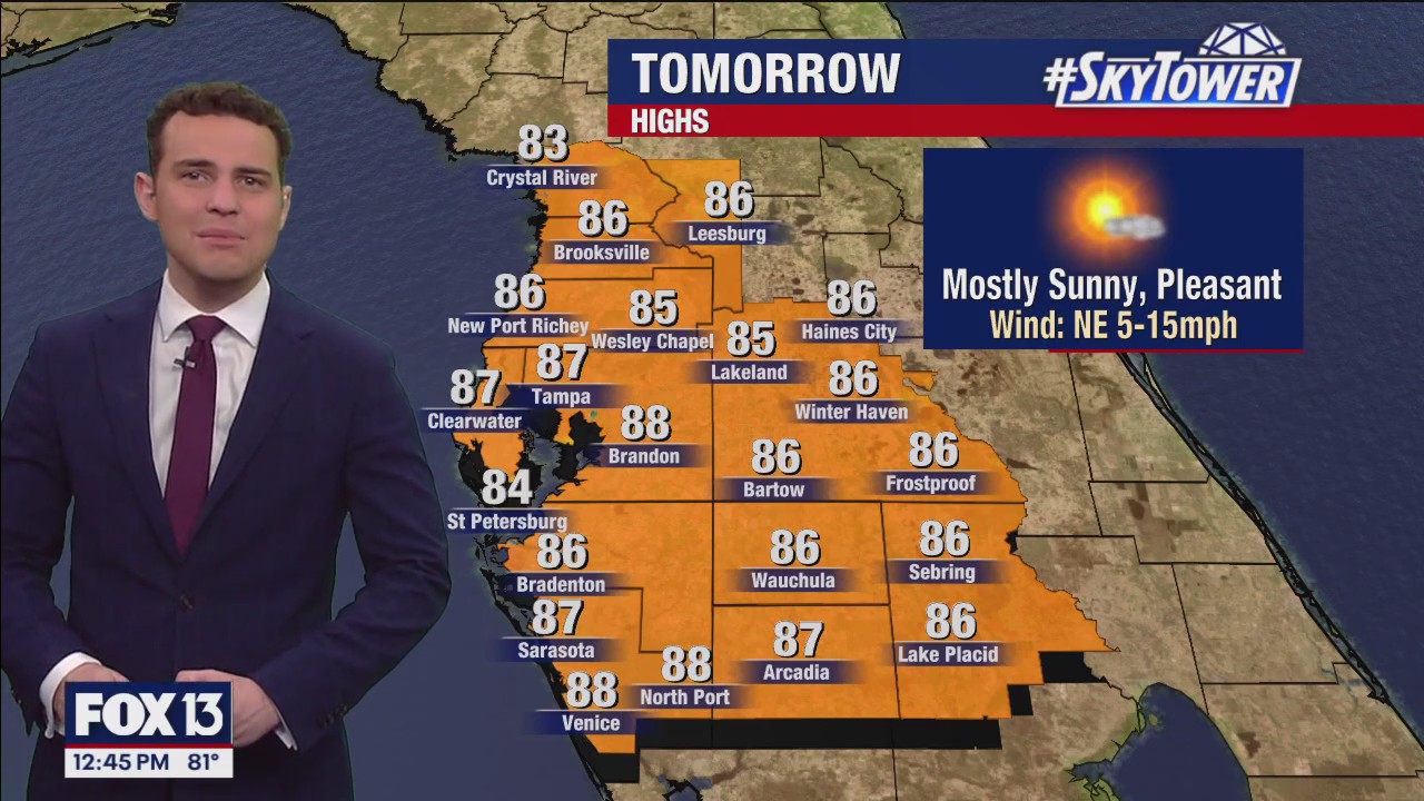Tampa Weather | Lower humidity settles in