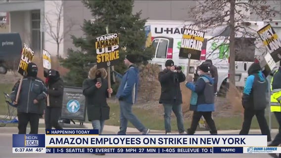 Amazon employees on strike