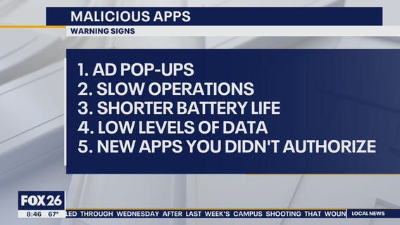 Warning signs of malicious apps