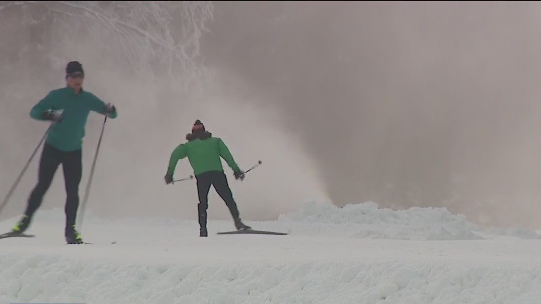 Skiers and sledders rejoice in Minnesota snow