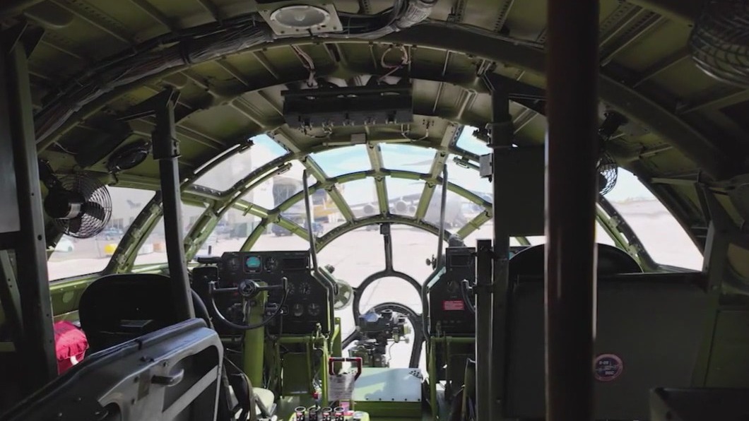 Historic B-29 parks at Arizona airport for tours