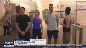 Todd Walker checks out Fight For Air climb at U.S. Bank Plaza