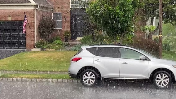 Hail in Moorestown, N.J.