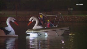 Divers searching Echo Park Lake for possible drowning victim