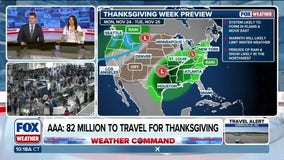 Two storms loom over busy Thanksgiving Week, potentially impacting millions of travelers