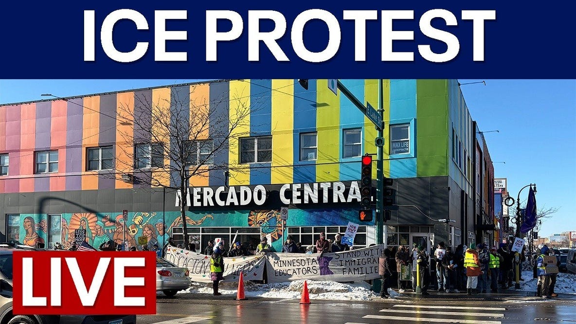 ICE protest on Lake Street in Minneapolis [RAW]