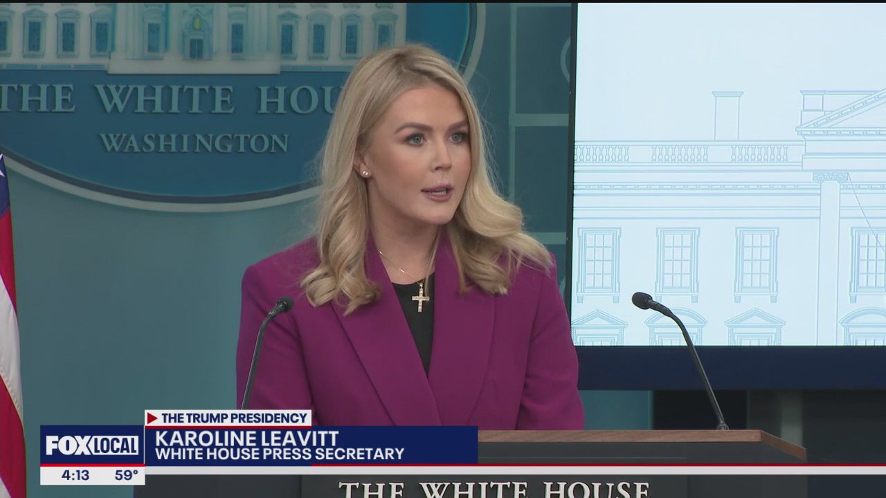 Karoline Leavitt makes White House press debut