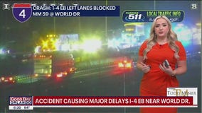 Crash causing major delays on I-4 eastbound near World Drive