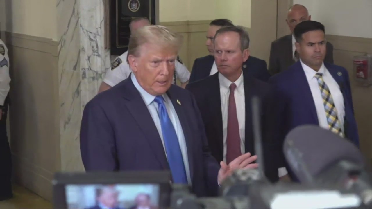 Trump speaks after appearance in NY courtroom