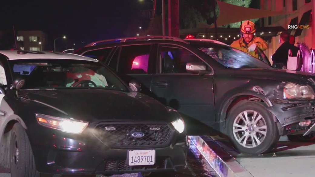 LAPD cruiser involved in crash with family
